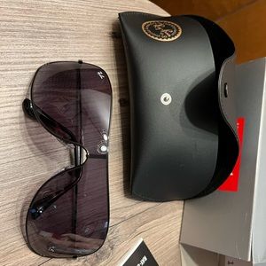BNIB Rayban black gradient shield sunglasses.